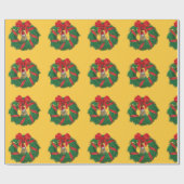 Cute Chipmunk Kerstmis Cadeaupapier (Vlak)