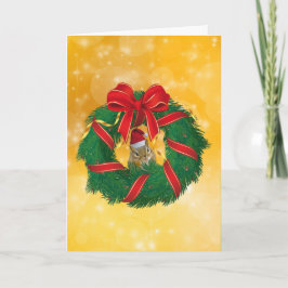 Cute Chipmunk Kerstmis Feestdagen Kaart