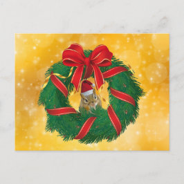 Cute Chipmunk Kerstmis Feestdagenkaart