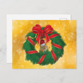 Cute Chipmunk Kerstmis Feestdagenkaart (Voorkant / Achterkant)