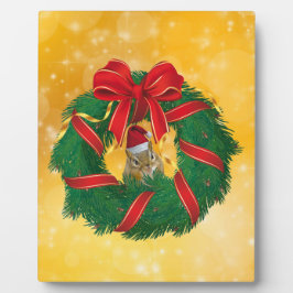 Cute Chipmunk Kerstmis Fotoplaat