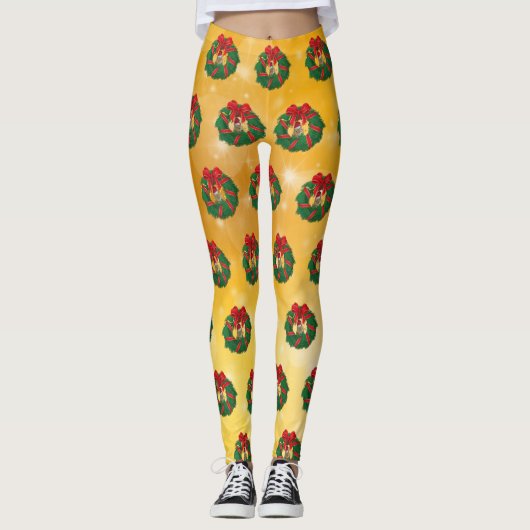 Cute Chipmunk Kerstmis Leggings (Voorkant)