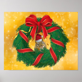 Cute Chipmunk Kerstmis Poster