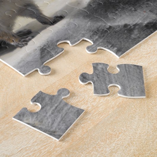 Cute Chipmunk like critter on a Rock Legpuzzel (Zijkant)