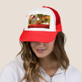 Cute Chipmunk Merry Kerstmis Trucker Pet (In situ)