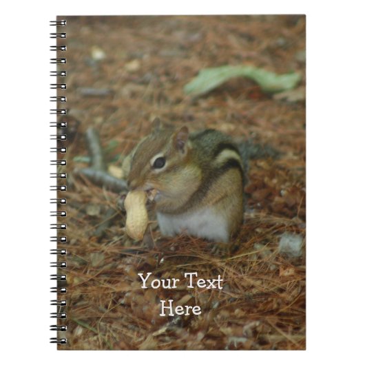 Cute Chipmunk met Nut Animal Notitieboek (Voorkant)
