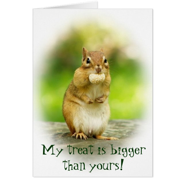 Cute Chipmunk met Treat (Voorkant)