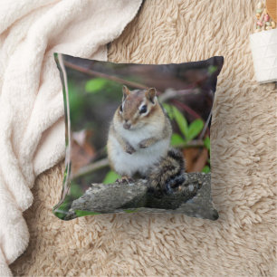 Cute Chipmunk Natuur Wildlife Kussen
