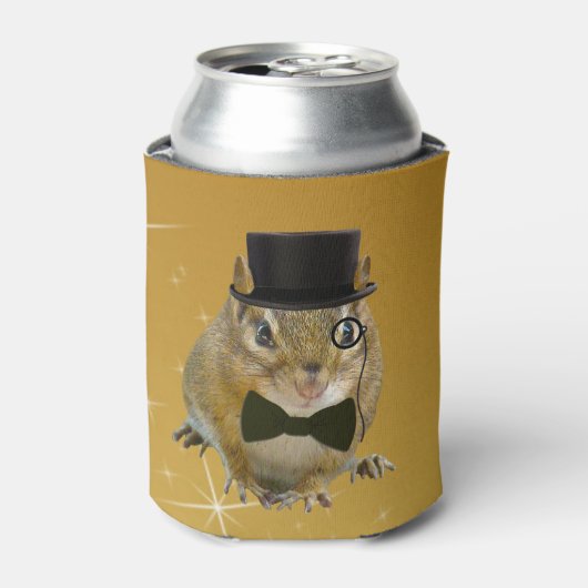 Cute Chipmunk nieuwjaarsfeest Blikjeskoeler (Blikje Voorkant)