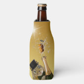 Cute Chipmunk nieuwjaarsfeest Flesjeskoeler (Fles Voorkant)