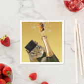 Cute Chipmunk nieuwjaarsfeest Servet (Insitu)