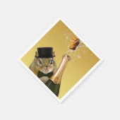 Cute Chipmunk nieuwjaarsfeest Servet (Hoek)