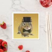 Cute Chipmunk nieuwjaarsfeest Servet (Insitu)