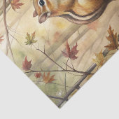 Cute Chipmunk on a Big Branch in the Forest Tissuepapier (Detail)