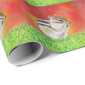 Cute Chipmunk Painting Cadeaupapier (Rol Hoek)