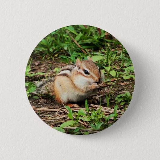 Cute Chipmunk Ronde Button 5,7 Cm (Voorkant)