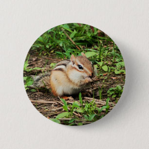 Cute Chipmunk Ronde Button 5,7 Cm