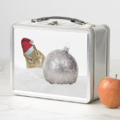 Cute Chipmunk Silver en Sneeuwkerstfeestdag (In situ)