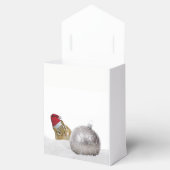 Cute Chipmunk Silver en Sneeuwkerstfeestdag Bedankdoosjes (Geopend)