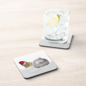 Cute Chipmunk Silver en Sneeuwkerstfeestdag Drankjes Onderzetter (Rechterzijde)