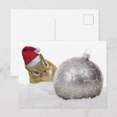 Cute Chipmunk Silver en Sneeuwkerstfeestdag Feestdagenkaart (Voorkant / Achterkant)