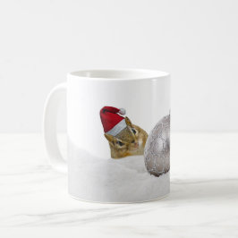 Cute Chipmunk Silver en Sneeuwkerstfeestdag Koffiemok