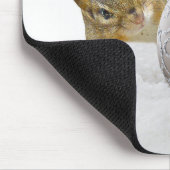 Cute Chipmunk Silver en Sneeuwkerstfeestdag Muismat (Hoek)