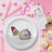 Cute Chipmunk Silver en Sneeuwkerstfeestdag Papieren Bordje (Feest)