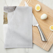 Cute Chipmunk Silver en Sneeuwkerstfeestdag Theedoek (Quarter Fold)