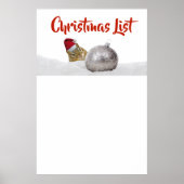 Cute Chipmunk Silver en Sneeuwkerstlijst Poster (Voorkant)