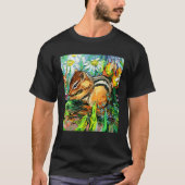 Cute Chipmunk Spring Flowers Animal Impressionist  T-shirt (Voorkant)