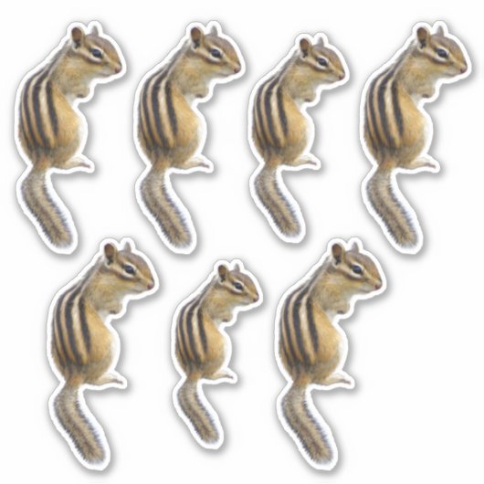 Cute Chipmunk Stickers (Voorkant)