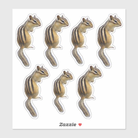 Cute Chipmunk Stickers (Vel)
