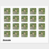 Cute Chipmunk Vierkante Sticker (Vel)