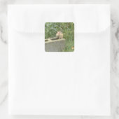 Cute Chipmunk Vierkante Sticker (Tas)