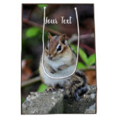 Cute Chipmunk Wildlife Animal Medium Cadeauzakje (Achterkant)