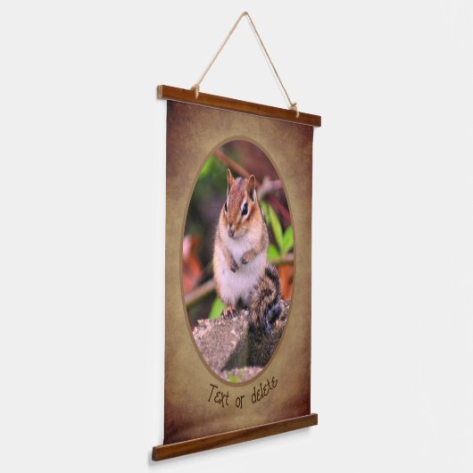 Cute Chipmunk Wildlife - Gepersonaliseerd Hangend Wandkleed (Gebogen)