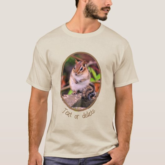 Cute Chipmunk Wildlife - Gepersonaliseerd T-shirt (Voorkant)