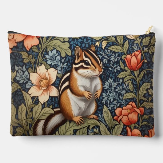 Cute Chipmunk William Morris Inspired Floral Etui (Achterkant)