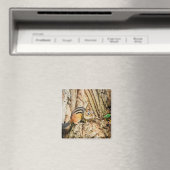 Cute Chipmunk Woodland Animals Natuur Square Magneet (Insitu (Vaatwasser))