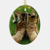 Cute Chipmunks in Boots Keramisch Ornament (Rechts)