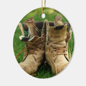 Cute Chipmunks in Boots Keramisch Ornament (Links)