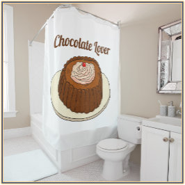 Cute Chocoholic Chocolade Lover Douchegordijn