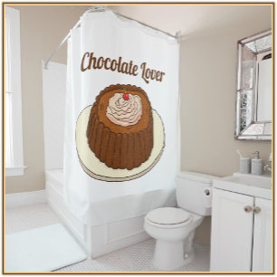 Cute Chocoholic Chocolade Lover Douchegordijn