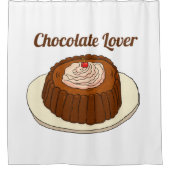 Cute Chocoholic Chocolade Lover Douchegordijn (Voorkant)