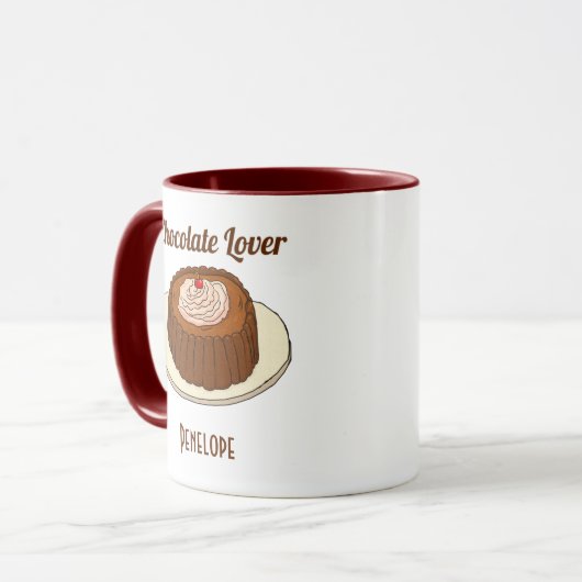 Cute Chocoholic Chocolade Lover Mok (Voorkant links)