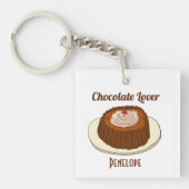 Cute Chocoholic Chocolade Lover Sleutelhanger (voorkant)