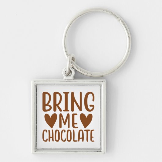 Cute Chocoholic Foodie Gift Snoep Funny Chocolade Sleutelhanger (Voorkant)