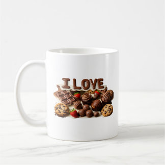 Cute Chocoholic Koffiekop voor Chocolade Liefhebbe Koffiemok