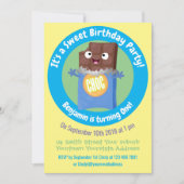 Cute chocolade bar cartoon kaart (Voorkant)